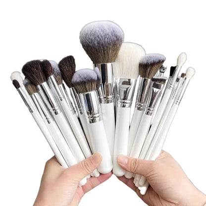 New Product Brown Makeup Brush Set Custom logo Abs Professional Makeup Brush Set Makeup Brush Set with Cylinder case