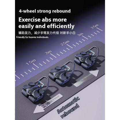 Automatic Rebound Abdominal Muscle Training Equipment Four-Wheel for Ab Roller Wheels for Home Gym Use for Men Women Thin Belly