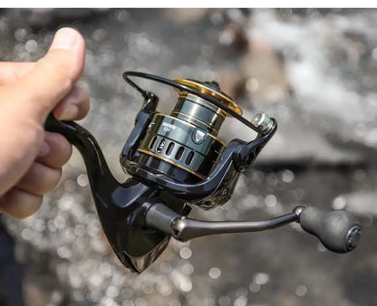 Topline Fishing Reel HE500 800-7000 High Quality Spinning Reel Gear Ratio 5.2:1 Metal Spool Saltwater Reel Fishing 8KG Max Drag