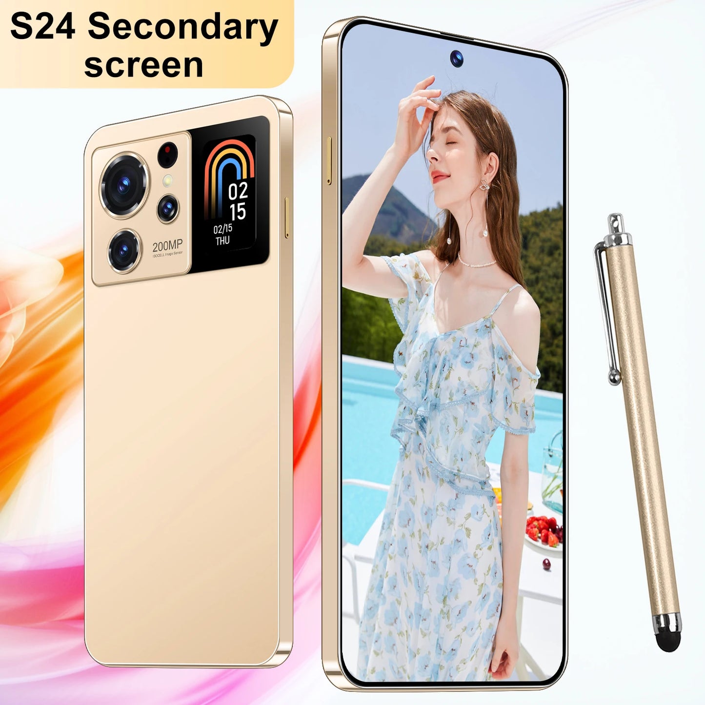 2024Original  Hot Selling New Flash Sale GSM Android13 Mobile Phone Quick Charge Smartphone 16GB+1TB 7.3inch 4G 5G