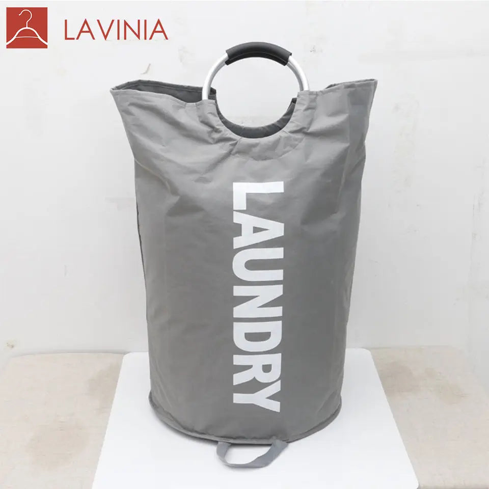 Lavinia Lightweight Home Storage Collapsible Fabric Laundry Hamper Laundry Bag Folding Laundry Basket