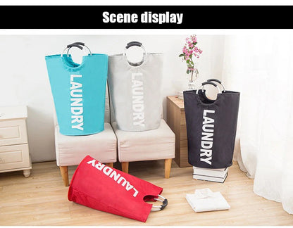 Lavinia Lightweight Home Storage Collapsible Fabric Laundry Hamper Laundry Bag Folding Laundry Basket