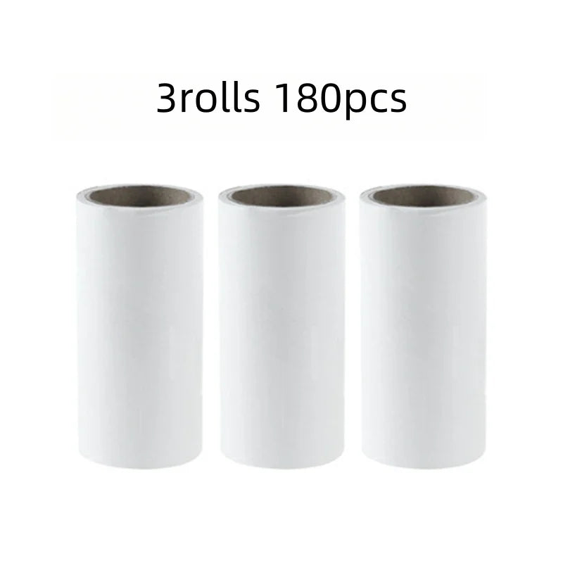 Eco-Friendly Manual Hair Remover Roller Extra Sticky Adhesive Paper Cleaning Lint Rollers for Household Pets Tear-Off Style