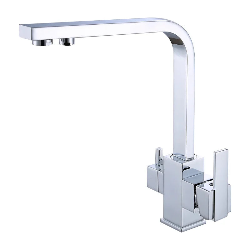 Quartet Brushed Brass Kitchen Sink Filter Faucet With 3 Way Drink Kitchen Filter Faucet