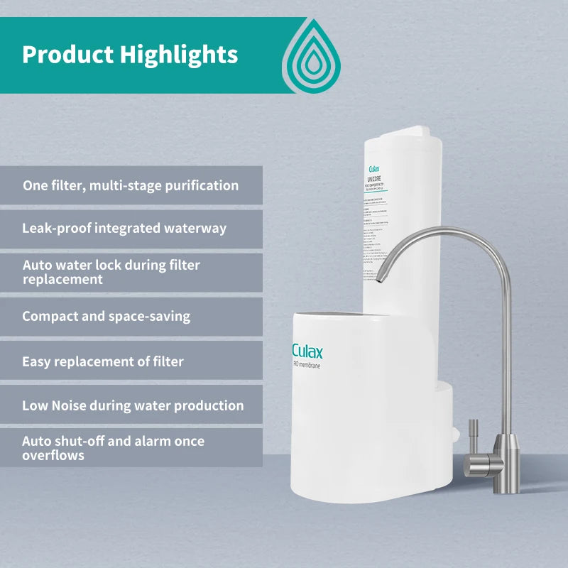 Household Original Design 400 Gallon Compact Filter System Reverse Osmosis Water Purifier Water Home Filter