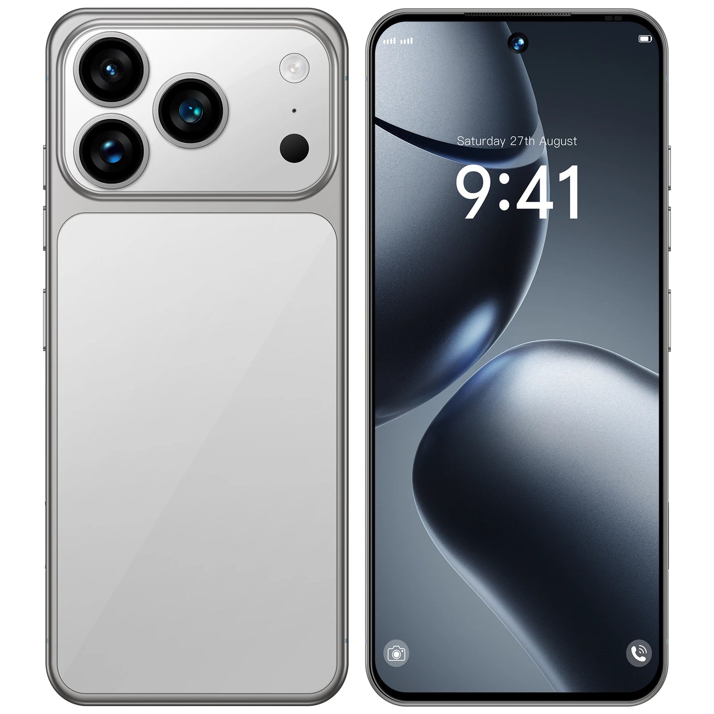 2025 New Arrival Original I17 17 Pro Max 5G Smartphone 144Hz 7.3 Display 108MP Rear Camera 16GB+1TB Storage Deca Core MTK