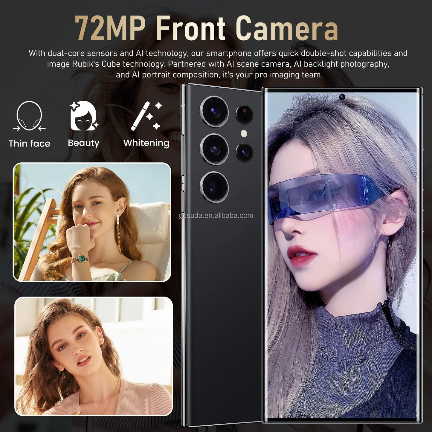 Fast Delivery Note 30 Ultra Smartphone 7.3 Inch AMOLED Screen Telephone Smartphone 5G Cellphone Large Screen HD Camera