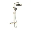 Cross-Border Household Toilet Large Waterfall Water Outlet ABS Chrome Soft Hot Cold Copper Brushed Gold Shower Suit Storage