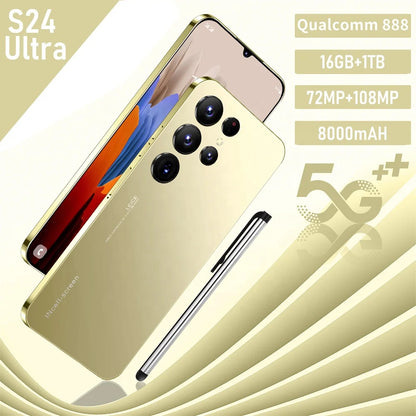 High Quality Original S24 Ultra 5G Smartphone 7.3 Inch 16GB+1TB 108MP Camera Android 13 Spanish Operating Factory Direct Sales
