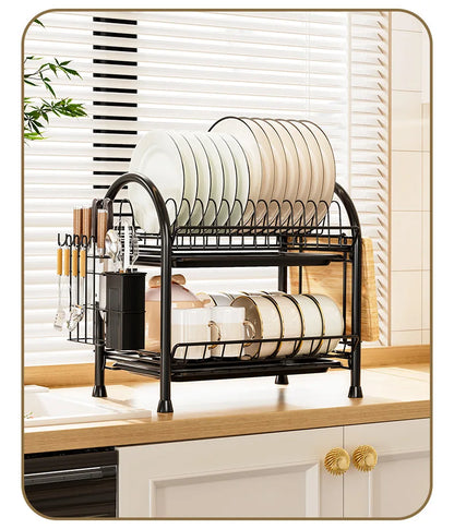 Multifunctional Kitchen Storage Rack Multi-Layer Bowl Chopsticks Drain Rack Plate Drying Bowl Rack Chopsticks Tube Boxed