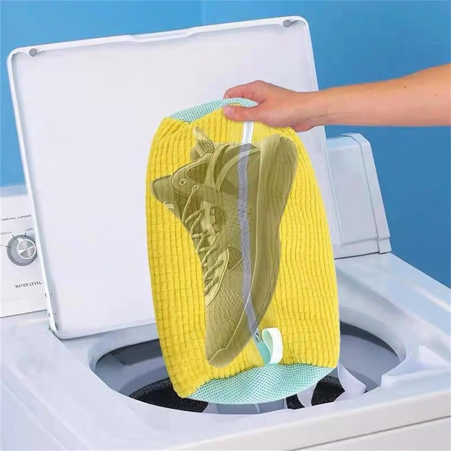 Customizable Logo Thickened Zippered Polyester Shoe Cleaning Bag for Washing Machines
