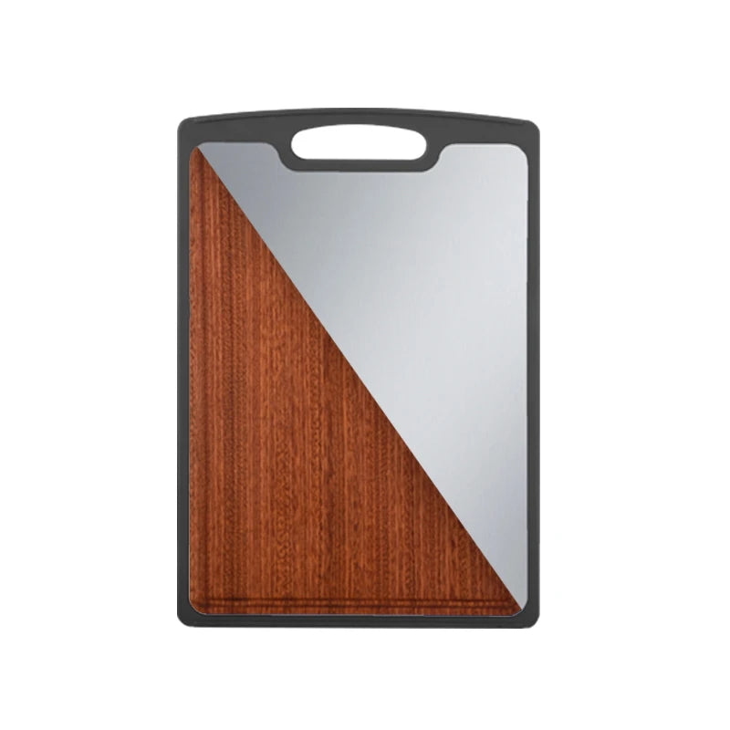 Customizable Double-Sided Pure Titanium Chopping Board 99.8% Titanium + Wheat Straw Eco-Friendly Meat Cutting Board