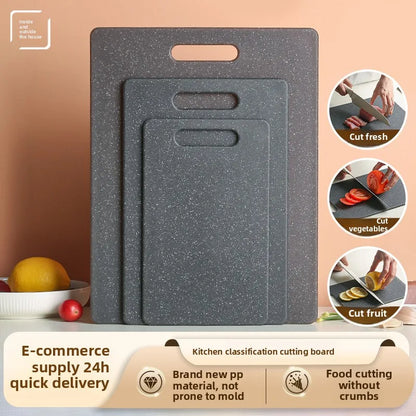 Three Double-Sided Non-Slip PP Cutting Board Set Plastic Kitchen Board for Cheese Vegetables Meat Fruits-Wholesale