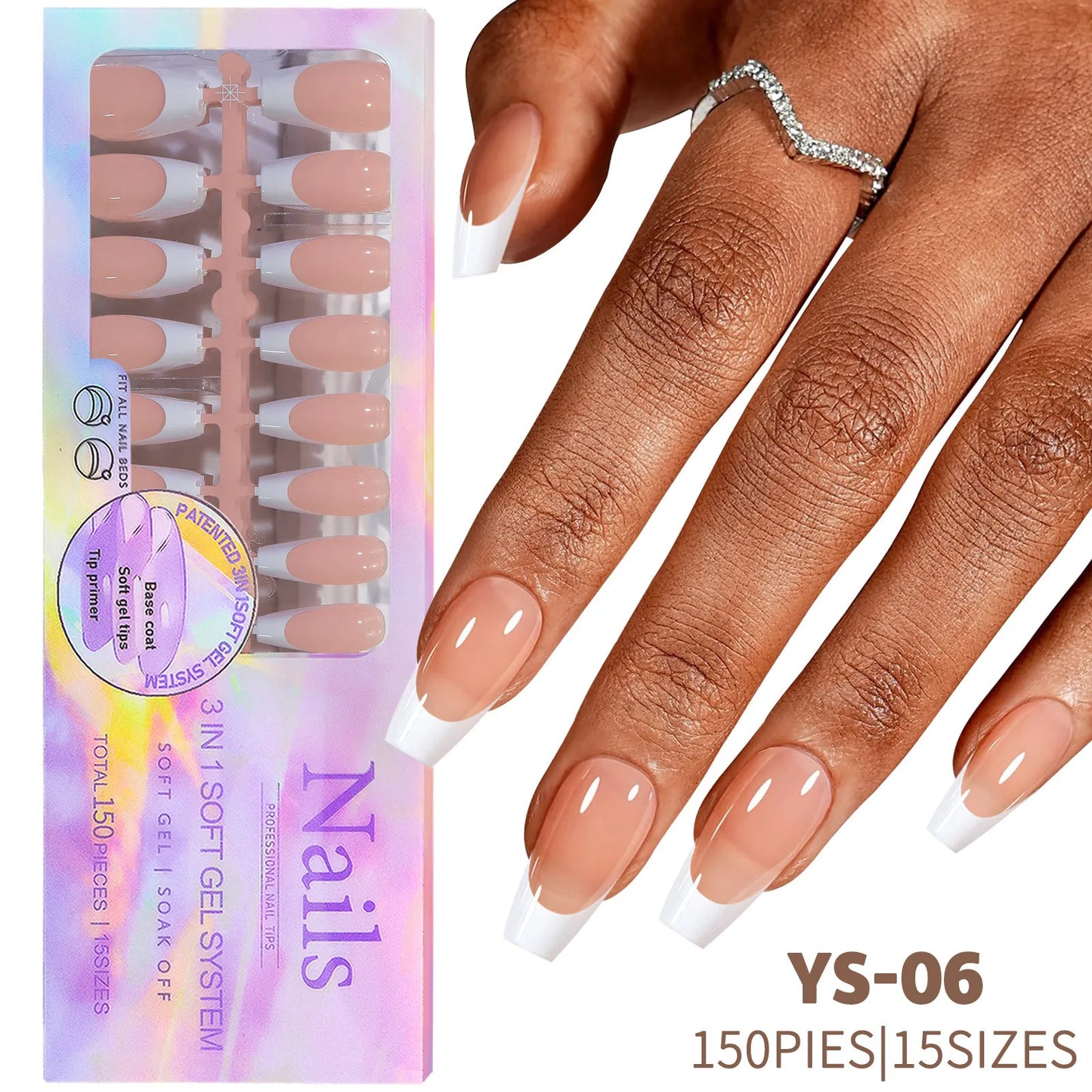 Nail Art Artificial 150 Pcs New Hot Selling Nail Art Products French Press on Nail Tips
