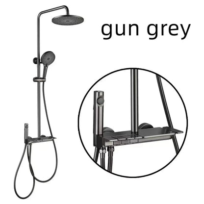 High Quality Full Brass Piano Key Shower Shower Set Bathroom With Airbrush Bathtub Shower Faucet