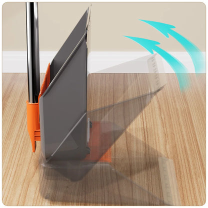High Quality Durable Stainless Steel Magic Broom Long-Handled Dustpan Set Soft Bristles PP for Home Cleaning for Kitchen Floors