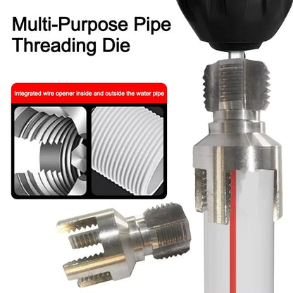 6 Points Pvc Pipe Threader Kit Internal and External Thread Fast Thread Tap Pipe Threader Water Pipe Tapping Tool