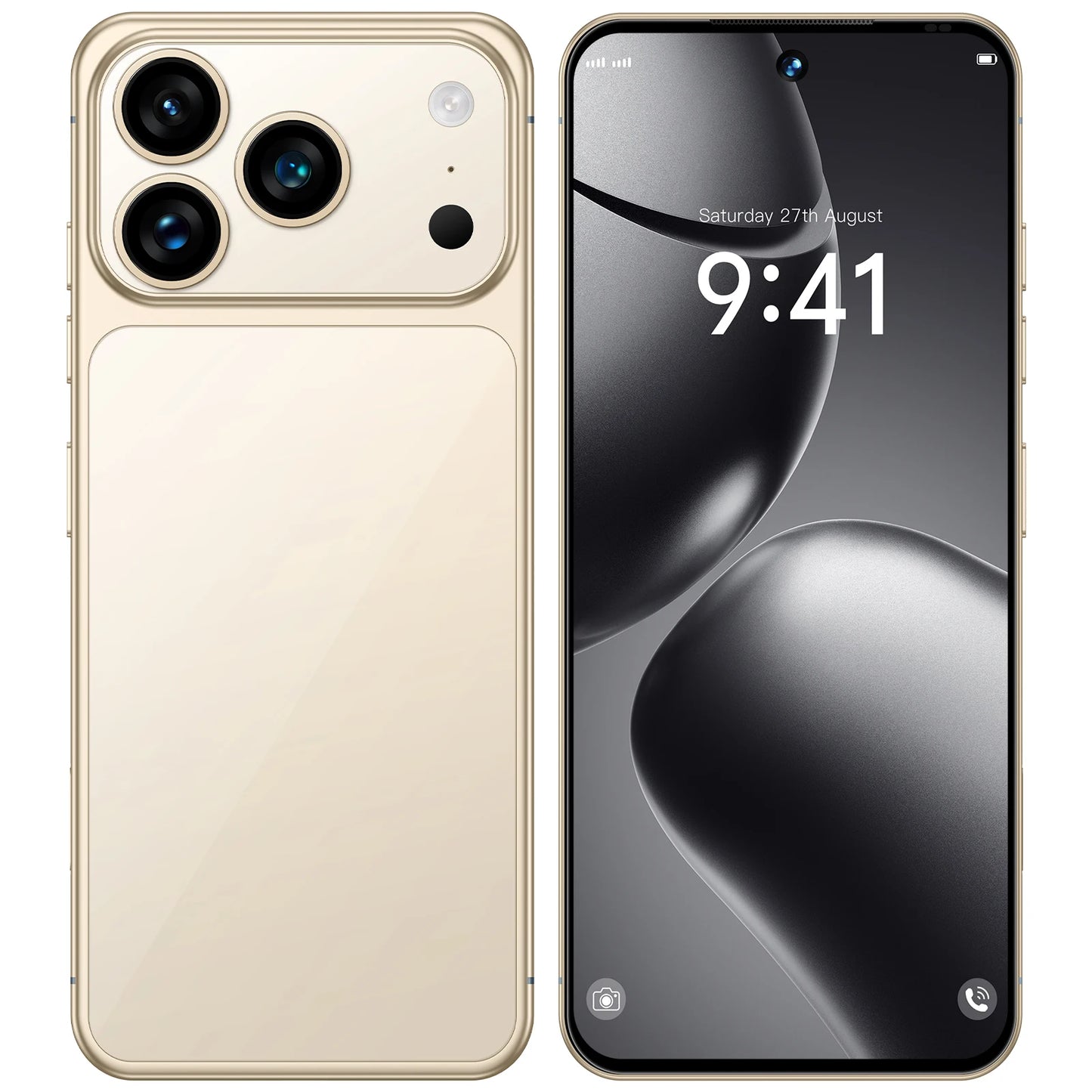 2025 New Arrival Original I17 17 Pro Max 5G Smartphone 144Hz 7.3 Display 108MP Rear Camera 16GB+1TB Storage Deca Core MTK