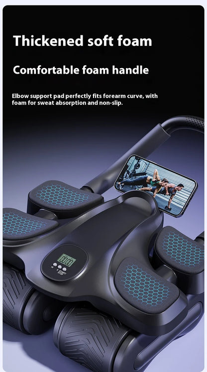 Automatic Rebound Abdominal Muscle Training Equipment Four-Wheel for Ab Roller Wheels for Home Gym Use for Men Women Thin Belly