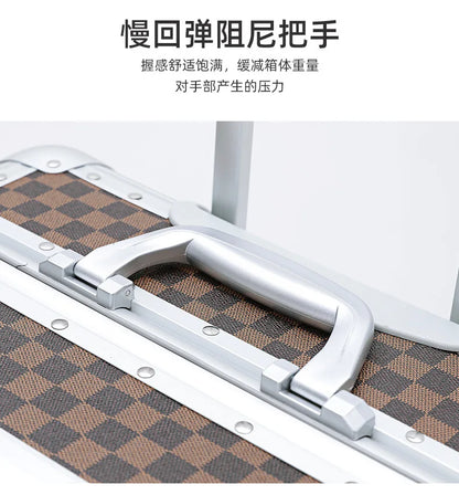 New Arrival Aluminum Spinner Suitcase Set with Pull Rod and Password Lock for Business Travel Carry on Suitcase Luggage