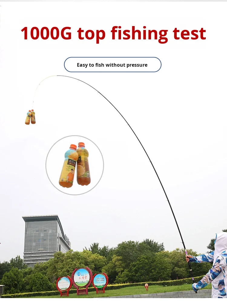 2025 Upgrade Fast Performance Carbon Sea Rod for Carp Fishing New Model with Soft-Tipped Rock & Rubber Handle for Bottom Fishing