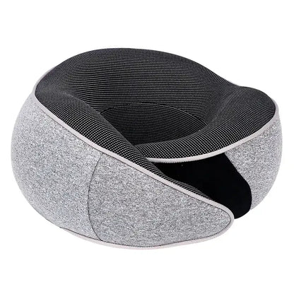 Travel Neck Pillow Memory Foam Neck Support, Patented Design for Airplanes Camping and Travel Washable Neck Support Pillow