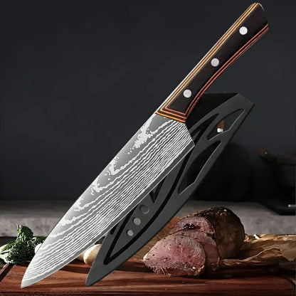 8 Inch Custom Kitchen Knife Chef Nakiri Carving Filleting Slicer SS3CR13 Metal Vegetable Slicing Cleaver