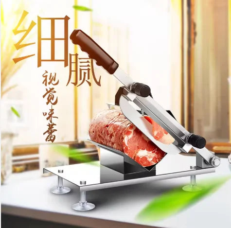 Hot Pot Manual Meat Roll Cutter Slicer Kitchen Roller Machine Super Thin Meatloaf