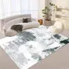 Dark Blue Abstract Art Modern Carpet Thin Fabric Indoor Floor Cover for Large Living Room Elegant Ink Style Print Area Rugs Sets