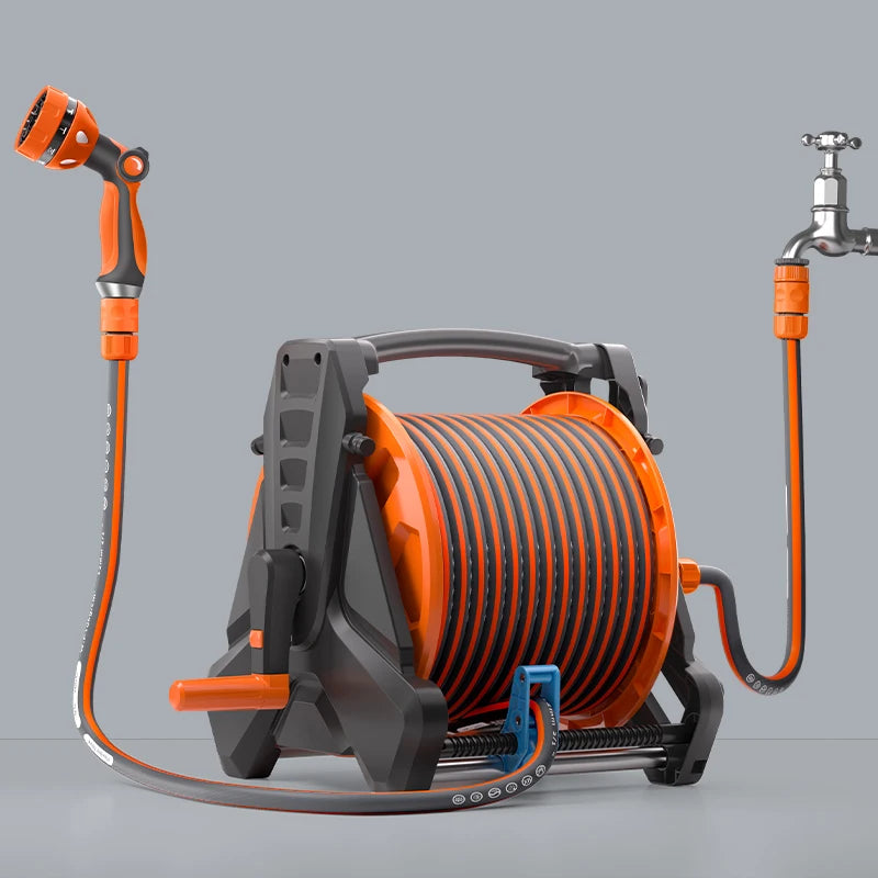 Hot Selling High Quality Garden Car Washing Equipment Portable Retractable Garden Water Hose Reel with Lead Hose Storage
