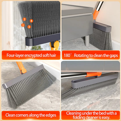 Soft Rotatable Cleaning Equipment Set Home Pet Hair Remover Brush Dog Cat Fur Dust Mop for Household Floor Carpet Sweeper Broom