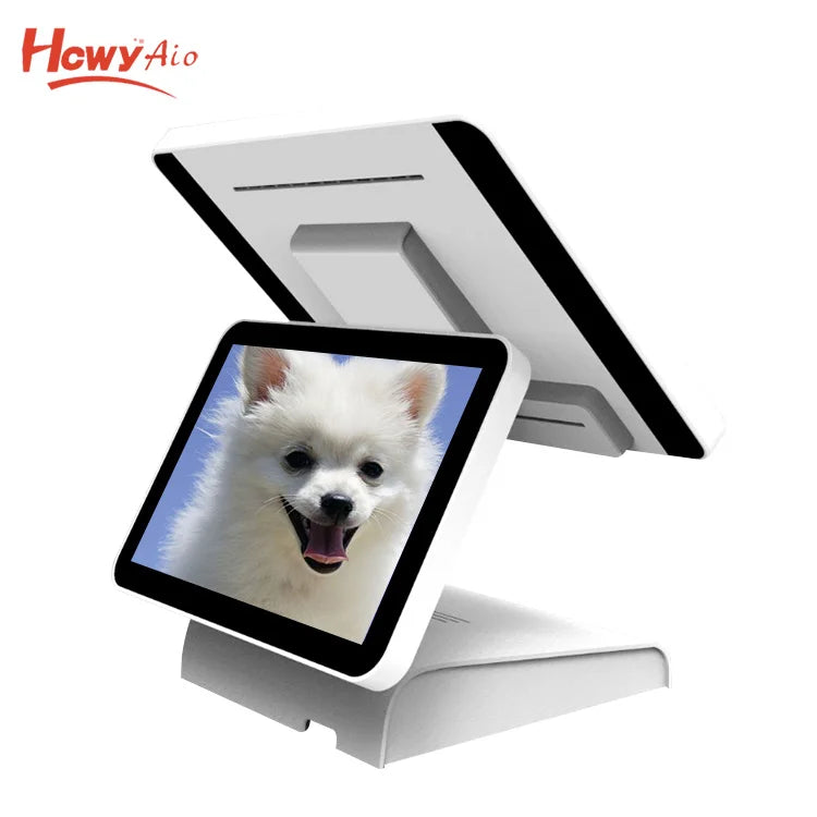 RK3288 2/16RAM 11,6'' com ecrã duplo de 15,6 polegadas, tablet PC computador tudo-em-um com ecrã panorâmico e táctil, Android, PoE, microfone e RJ45.