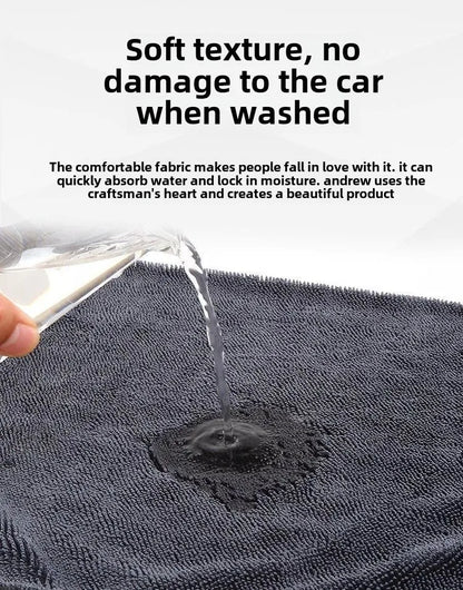 Microfiber Quick-Dry Car Wash Cloth Thick Braid Twisted Towel for Home Use Strongly Absorbent Lint Cleaning Wholesale