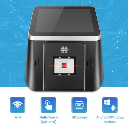 Computador multifunções com ecrã táctil de 8 polegadas, Android 11/Windows 11 Pro, verificador de preços, leitor 2D e RFID para supermercados.