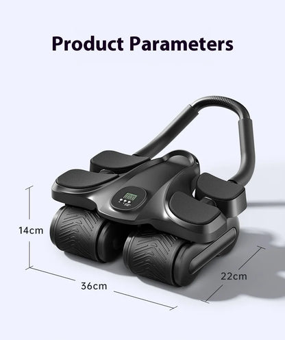 Automatic Rebound Abdominal Muscle Training Equipment Four-Wheel for Ab Roller Wheels for Home Gym Use for Men Women Thin Belly