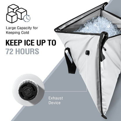 Buffalo Gear Insulated Fish Cooler Bag 40*18in Waterproof Zip Fishing Kill Keep Ice Cold Fresh Portable Custom Fish Cooler Bag