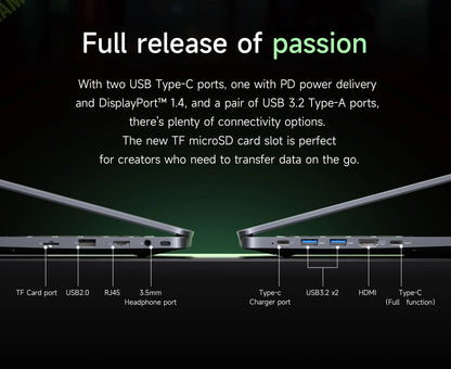 Laptop amd R7-6800H Computer 15.9 Inch 2.5K HD 32GB DDR5 512GB 1TB SSD Ordinateur Portable Gaming Laptop