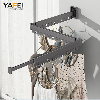 Laundry Retractable Drying Rack Folding Wall Mounted Clothes Hanger Rack
