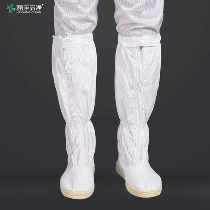 H-3517 Cleanroom Unisex PVC Outsole Autoclavable Anti-static Sterile Esd Boot Shoes for Medical Pharmaceutical Factory