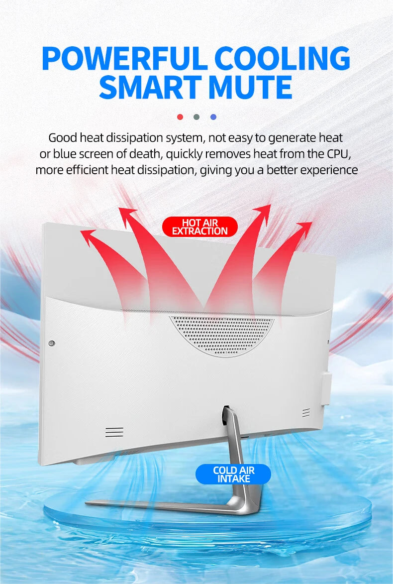 24"27''Inch Curved 8gb16gb32gb Ram 512 Gb Ssd Core I7 I5 I3 Processor All in One Computer Desktop All in One Pc for Supermarket