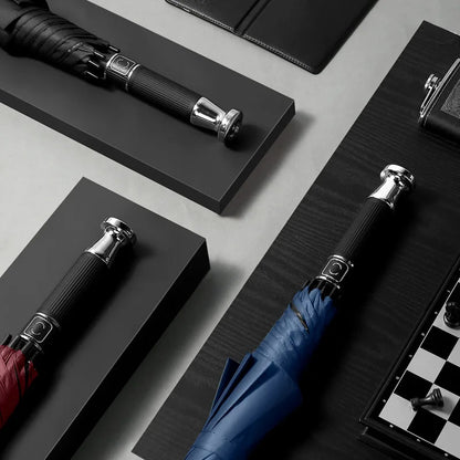 Manufacturer Wholesale 27 Inch Luxury Golf Umbrella Straight Pattern Large Windproof Custom Logo Branded Promotional Umbrella