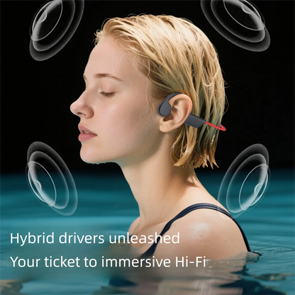 Top Selling IPX8 Waterproof Wireless Sport Earphones with Bone Conduction MP3 Player LED Battery Indicator for Swimming