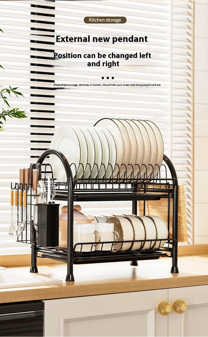Multifunctional Kitchen Storage Rack Multi-Layer Bowl Chopsticks Drain Rack Plate Drying Bowl Rack Chopsticks Tube Boxed