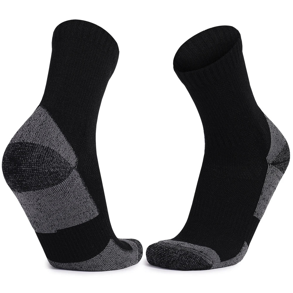 Newest Custom Logo Adult Merino Wool Moisture Wicking Control Warm Crew Outdoor Sport Socks