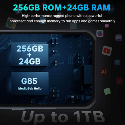 Hot Sale Oukitel Wp35S 4g Smartphone 11000mah 6.56 Inch Ips Display Helio G85 6gb+ 256gb Support Nfc 60Hz Octa Core Rugged Phone
