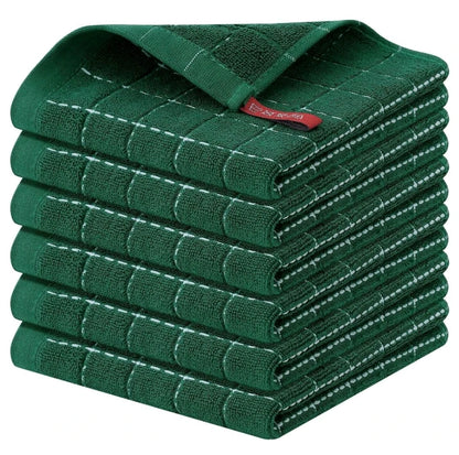 Ultra-Soft Absorbent Lint-Free Dark Checkered Kitchen Towels