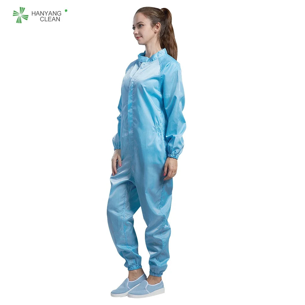 H-1108 Antistatic Esd Cleanroom Jumpsuit Coveralls with Caps