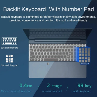 Laptops Brand New Slim 15.6 Inch 16GB RAM 1T SSD Intel N5095 Computer Laptop With Fingerprint and Backlight Keyboard Computer