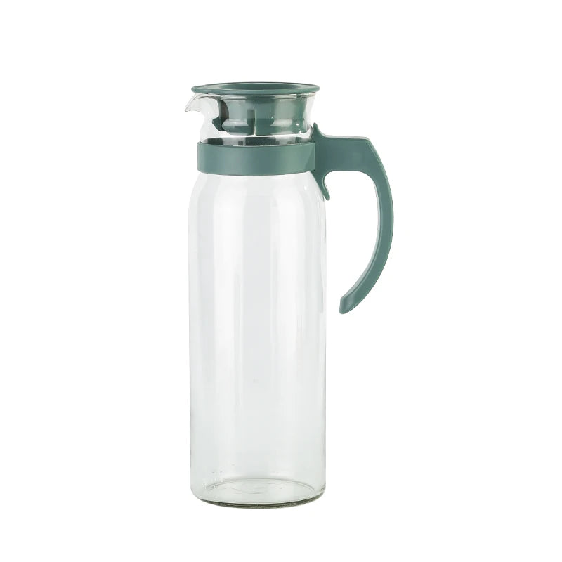 Hot Sale 1400ml Summer Cold Juice Ice Filter Jug Glass Water Pitcher with Plastic Lid