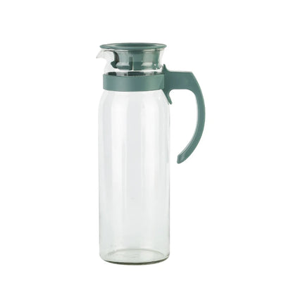 Hot Sale 1400ml Summer Cold Juice Ice Filter Jug Glass Water Pitcher with Plastic Lid